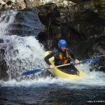 Photo of the Coomeelan Stream in County Kerry Ireland. Pictures of Irish whitewater kayaking and canoeing. No hole below third bridge. Photo by Daith