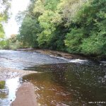 Photo of the Termon river in County Fermanagh Ireland. Pictures of Irish whitewater kayaking and canoeing. The slide at the waterfoot in very low water.