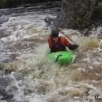  Mayo Clydagh River - Aidan running through the upper section quasi gorge yoke