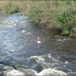 Photo of the Slaney river in County Carlow Ireland. Pictures of Irish whitewater kayaking and canoeing. aghade bridge. Photo by steve